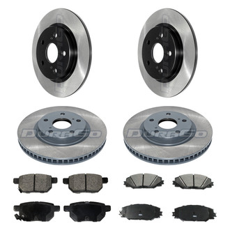 DuraGo® - Electrophoretic Coated 1-Piece Plain Brake Kit with Ceramic Brake Pads