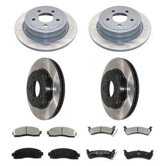 DuraGo® - Electrophoretic Coated Plain Front and Rear Brake Kit with Ceramic Pads
