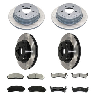 DuraGo® - Electrophoretic Coated Plain Front and Rear Brake Kit with Ceramic Pads