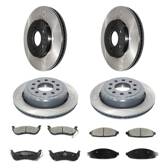 DuraGo® - Electrophoretic Coated Plain Front and Rear Brake Kit with Ceramic Pads