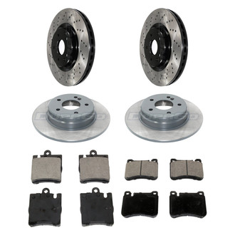 DuraGo® - Electrophoretic Coated 1-Piece Drilled Brake Kit with Ceramic Brake Pads