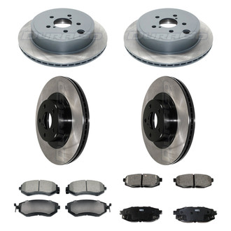 DuraGo® - Electrophoretic Coated 1-Piece Plain Brake Kit with Ceramic Brake Pads