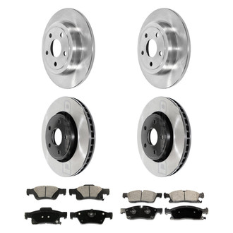DuraGo® - Electrophoretic Coated Plain Front and Rear Brake Kit with Ceramic Pads