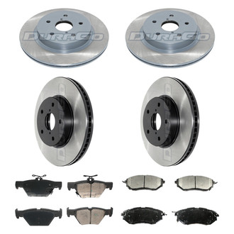 DuraGo® - Electrophoretic Coated Plain Front and Rear Brake Kit with Ceramic Pads