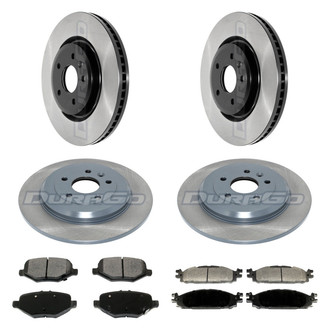 DuraGo® - Electrophoretic Coated Plain Front and Rear Brake Kit with Ceramic Pads