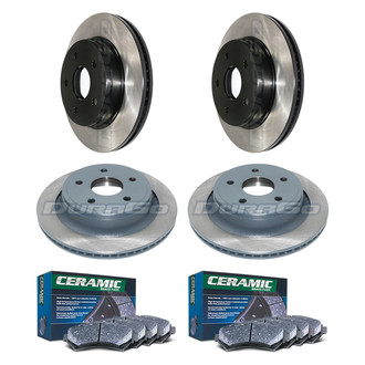 DuraGo® - Electrophoretic Coated 1-Piece Plain Brake Kit with Ceramic Brake Pads