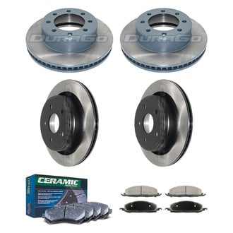 DuraGo® - Electrophoretic Coated Plain Front and Rear Brake Kit with Ceramic Pads