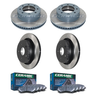 DuraGo® - Electrophoretic Coated Plain Front and Rear Brake Kit with Ceramic Pads