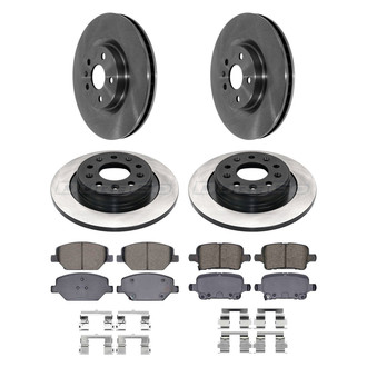 DuraGo® - Electrophoretic Coated Plain Front and Rear Brake Kit with Ceramic Pads