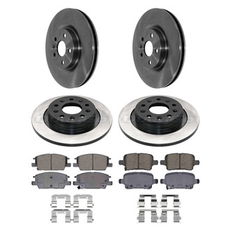 DuraGo® - Electrophoretic Coated Plain Front and Rear Brake Kit with Ceramic Pads
