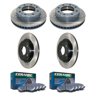 DuraGo® - Electrophoretic Coated Plain Brake Kit with Ceramic Pads