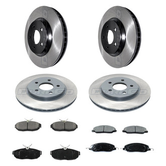 DuraGo® - Electrophoretic Coated Plain Front and Rear Brake Kit with Ceramic Pads