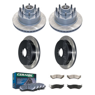 DuraGo® - Electrophoretic Coated Plain Front and Rear Brake Kit with Ceramic Pads