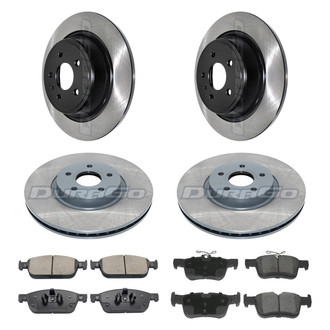 DuraGo® - Electrophoretic Coated 1-Piece Plain Brake Kit with Ceramic Brake Pads