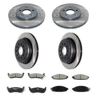 DuraGo® - Electrophoretic Coated Plain Front and Rear Brake Kit with Ceramic Pads