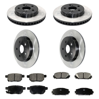 DuraGo® - Electrophoretic Coated Plain Front and Rear Brake Kit with Ceramic Pads