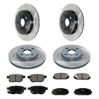 DuraGo® - Electrophoretic Coated Plain Front and Rear Brake Kit with Ceramic Pads