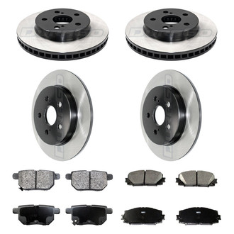 DuraGo® - Electrophoretic Coated Plain Front and Rear Brake Kit with Ceramic Pads