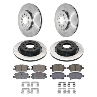 DuraGo® - Electrophoretic Coated Plain Front and Rear Brake Kit with Ceramic Pads