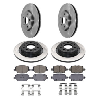 DuraGo® - Electrophoretic Coated Plain Front and Rear Brake Kit with Ceramic Pads