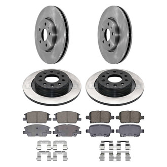 DuraGo® - Electrophoretic Coated Plain Front and Rear Brake Kit with Ceramic Pads