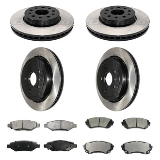 DuraGo® - Electrophoretic Coated Plain Front and Rear Brake Kit with Ceramic Pads