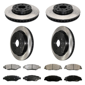 DuraGo® - Electrophoretic Coated Plain Front and Rear Brake Kit with Ceramic Pads