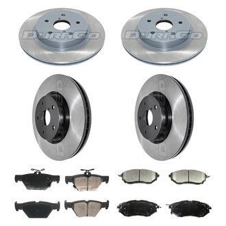 DuraGo® - Electrophoretic Coated 1-Piece Plain Brake Kit with Ceramic Brake Pads