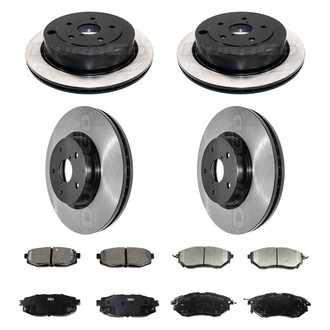 DuraGo® - Electrophoretic Coated 1-Piece Plain Brake Kit with Ceramic Brake Pads
