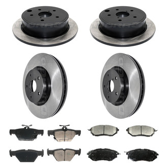 DuraGo® - Electrophoretic Coated Plain Front and Rear Brake Kit with Ceramic Pads