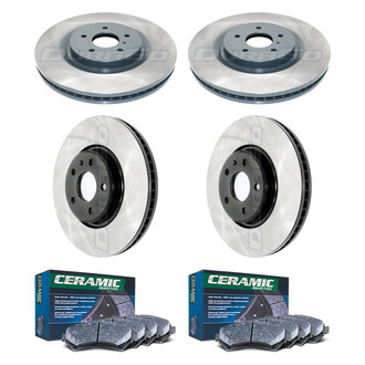 DuraGo® - Electrophoretic Coated Plain Front and Rear Brake Kit with Ceramic Pads