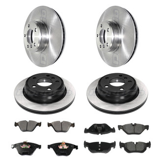 DuraGo® - Electrophoretic Coated Plain Front and Rear Brake Kit with Ceramic Pads