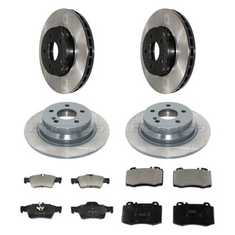 DuraGo® - Electrophoretic Coated Plain Front and Rear Brake Kit with Ceramic Pads