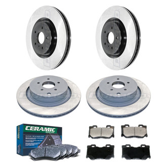 DuraGo® - Electrophoretic Coated Plain Front and Rear Brake Kit with Ceramic Pads