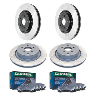 DuraGo® - Electrophoretic Coated Plain Front and Rear Brake Kit with Ceramic Pads