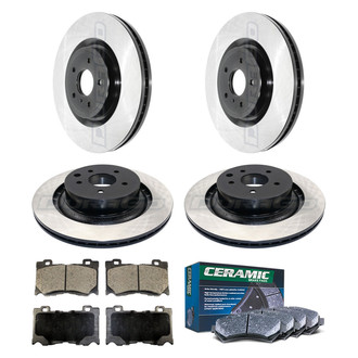 DuraGo® - Electrophoretic Coated Plain Front and Rear Brake Kit with Ceramic Pads