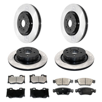DuraGo® - Electrophoretic Coated Plain Front and Rear Brake Kit with Ceramic Pads