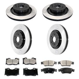 DuraGo® - Electrophoretic Coated Plain Front and Rear Brake Kit with Ceramic Pads