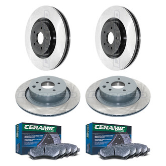 DuraGo® - Electrophoretic Coated Plain Front and Rear Brake Kit with Ceramic Pads