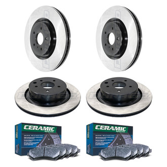DuraGo® - Electrophoretic Coated Plain Front and Rear Brake Kit with Ceramic Pads