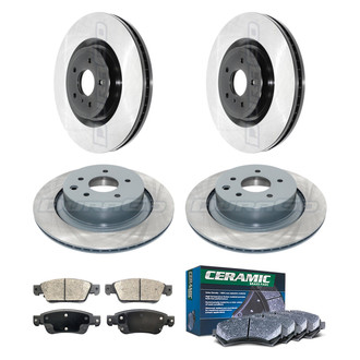 DuraGo® - Electrophoretic Coated Plain Front and Rear Brake Kit with Ceramic Pads