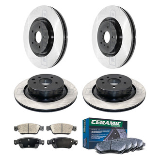 DuraGo® - Electrophoretic Coated Plain Front and Rear Brake Kit with Ceramic Pads