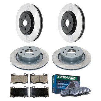DuraGo® - Electrophoretic Coated Plain Front and Rear Brake Kit with Ceramic Pads