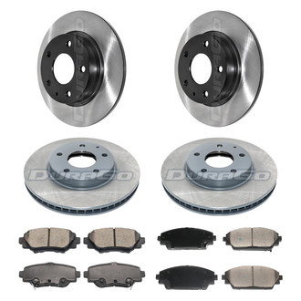 DuraGo® - Electrophoretic Coated Plain Front and Rear Brake Kit with Ceramic Pads