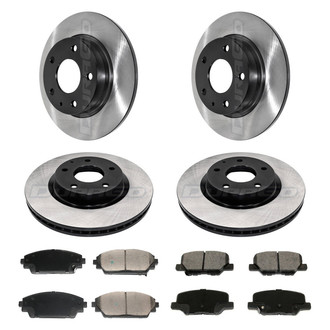 DuraGo® - Electrophoretic Coated Plain Front and Rear Brake Kit with Ceramic Pads
