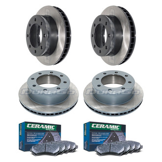 DuraGo® - Electrophoretic Coated Plain Front and Rear Brake Kit with Ceramic Pads
