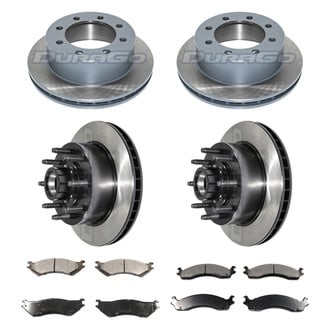 DuraGo® - Electrophoretic Coated Plain Front and Rear Brake Kit with Ceramic Pads