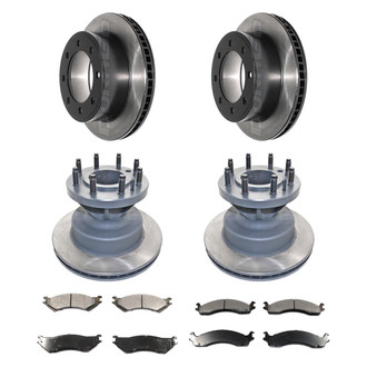DuraGo® - Electrophoretic Coated Plain Front and Rear Brake Kit with Ceramic Pads