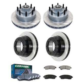 DuraGo® - Electrophoretic Coated Plain Front and Rear Brake Kit with Ceramic Pads