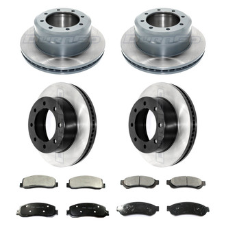 DuraGo® - Electrophoretic Coated Plain Front and Rear Brake Kit with Ceramic Pads